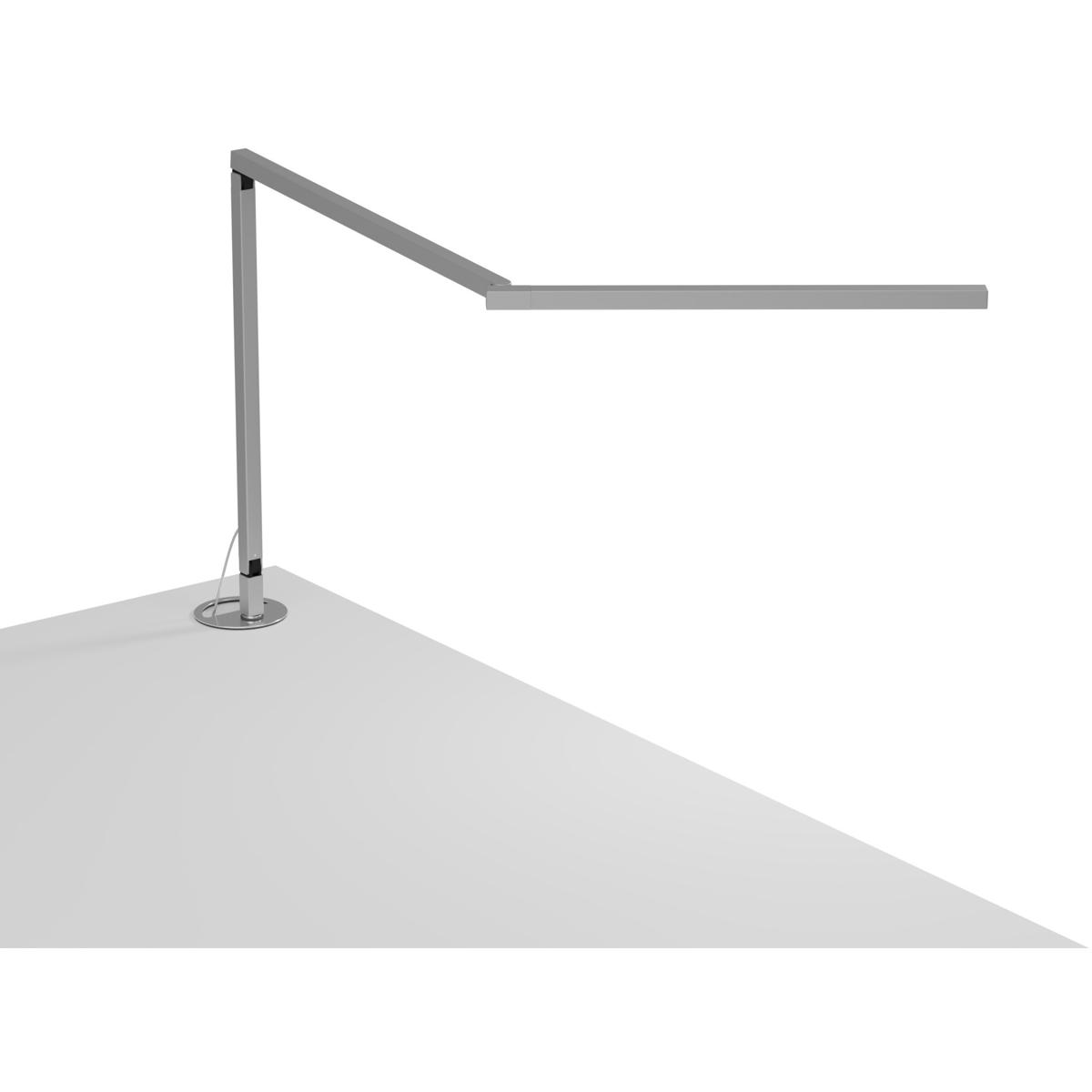 Koncept ZBD3100-D-SIL-GRM Z-Bar Mini Gen 4 12.5 inch 5.35 watt Silver Desk Lamp Portable Light, Grommet Mount